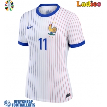 France Ousmane Dembele #11 Replica Away Shirt Ladies Euro 2024 Short Sleeve